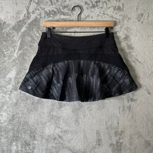 Lululemon Ace Skirt Black Scratch Match Black 6 Skort Golf Pickleball Tennis